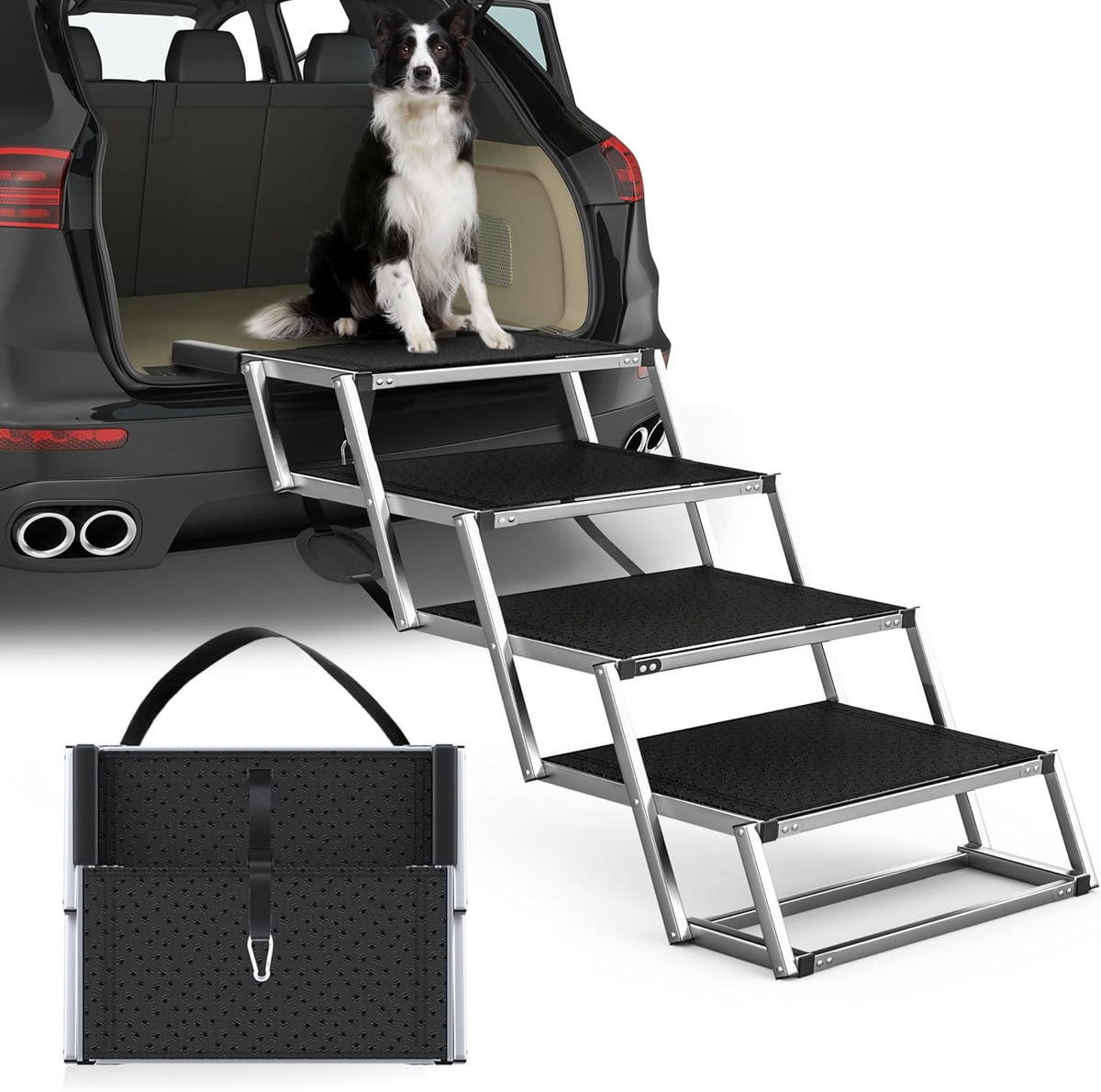 Extra Wide 20" Dog Stairs for Large Dogs - Extra Wide-4 Steps