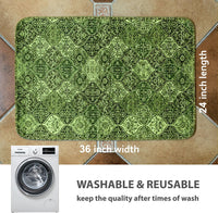 Washable Pee Pads for Dogs, Stylish - 24x36 Inch (Pack of 2) / Green/Multi - image 2