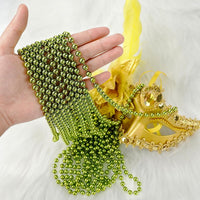 ZZYFGH 12 PCS Bead Necklace, 33'' Mardi Gras Beaded Necklaces – Fun for Kids & Family - Light Green - image 4