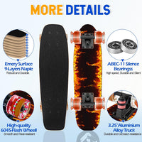 Skateboards with Colorful Flashing Wheels for Beginners, Kids - X-Fire - image 3