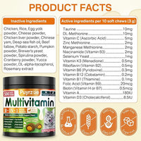 Cat Multivitamin - 500 Chews Crunchy & Creamy Cheese Core, Cat Vitamins + Taurine for 8-in-1 Support - Immune, Urinary, Heart, Skin & Coat, Eyes, Brain, Bone for Cats Kittens - Egg Yolk Flavor