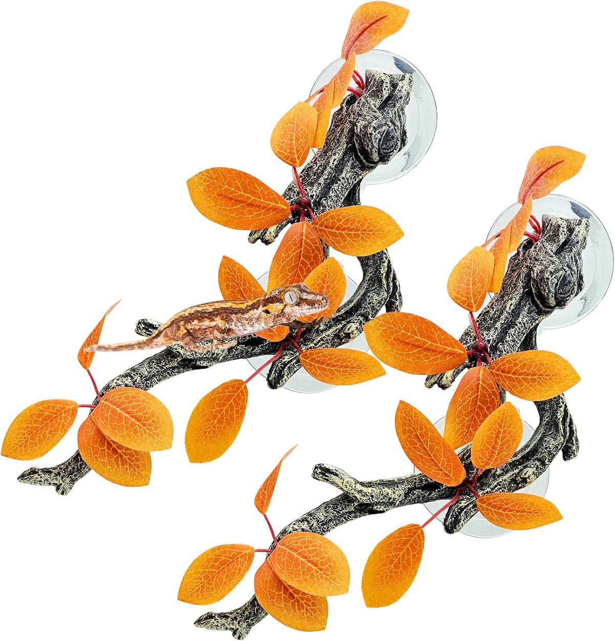 2 PCS Reptile Corner Branch - Orange, 2 Pcs