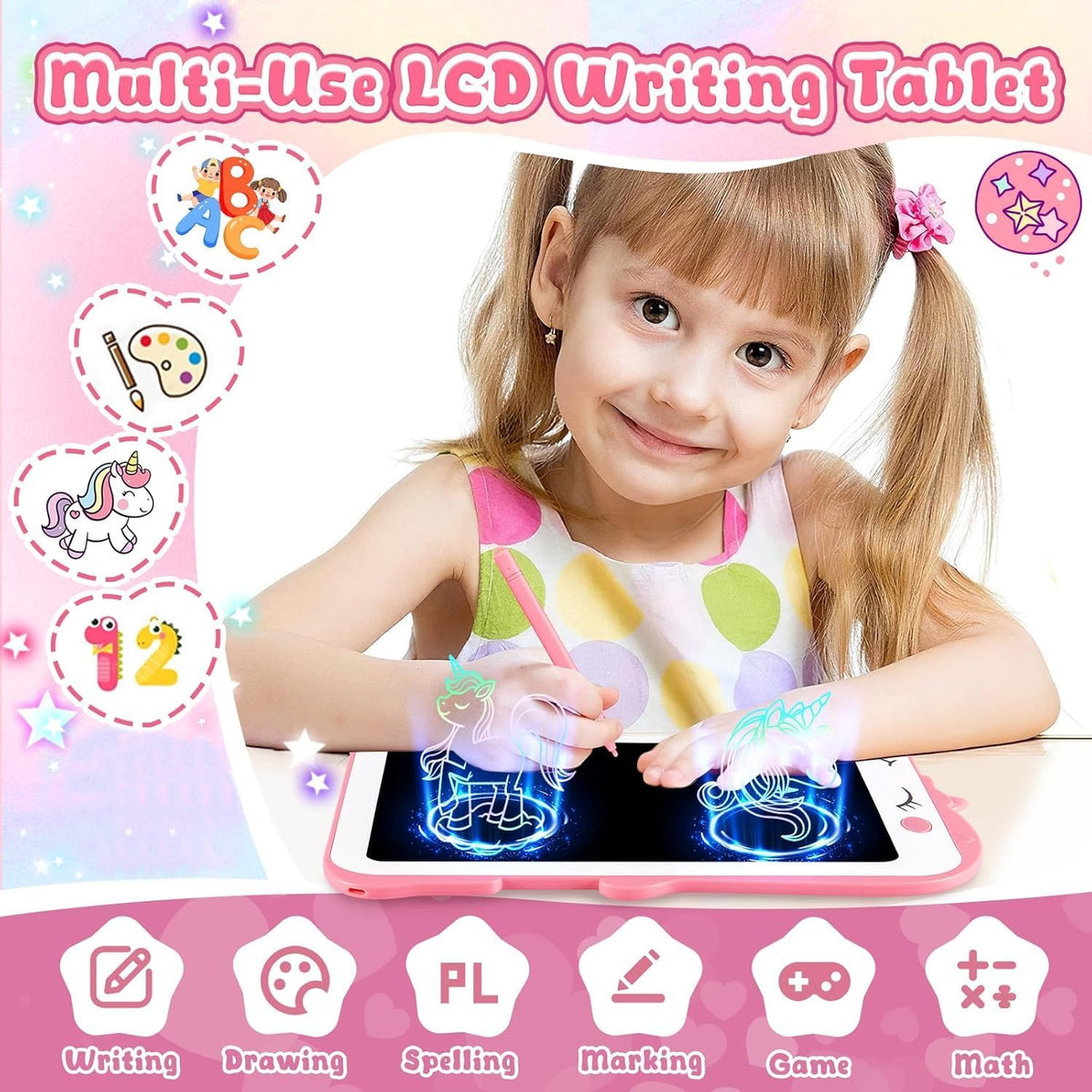 Teriph LCD Writing Tablet for Kids - Pink - image 2
