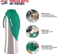 PupFlask Large Dog Water Bottle - 40 Ounce / Quetzal Green - image 2