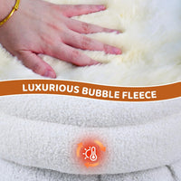 4 in 1 Self Warming Burrow Cat Bed Hideway Sleeping Cuddle Cave – Essentials for Cats - Style- Cream - image 3