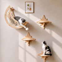 Moon & Star Cat Wall Shelves - Beige / M - image 4