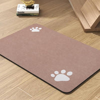 Pet Feeding Mat-Absorbent Dog Mat for Food and Water Bowl-No Stains Quick Dry Water Dispenser Mat-Dog Accessories Pet Supplies-Bowl for Messy Drinkers（Dusty Pink,23"x34"