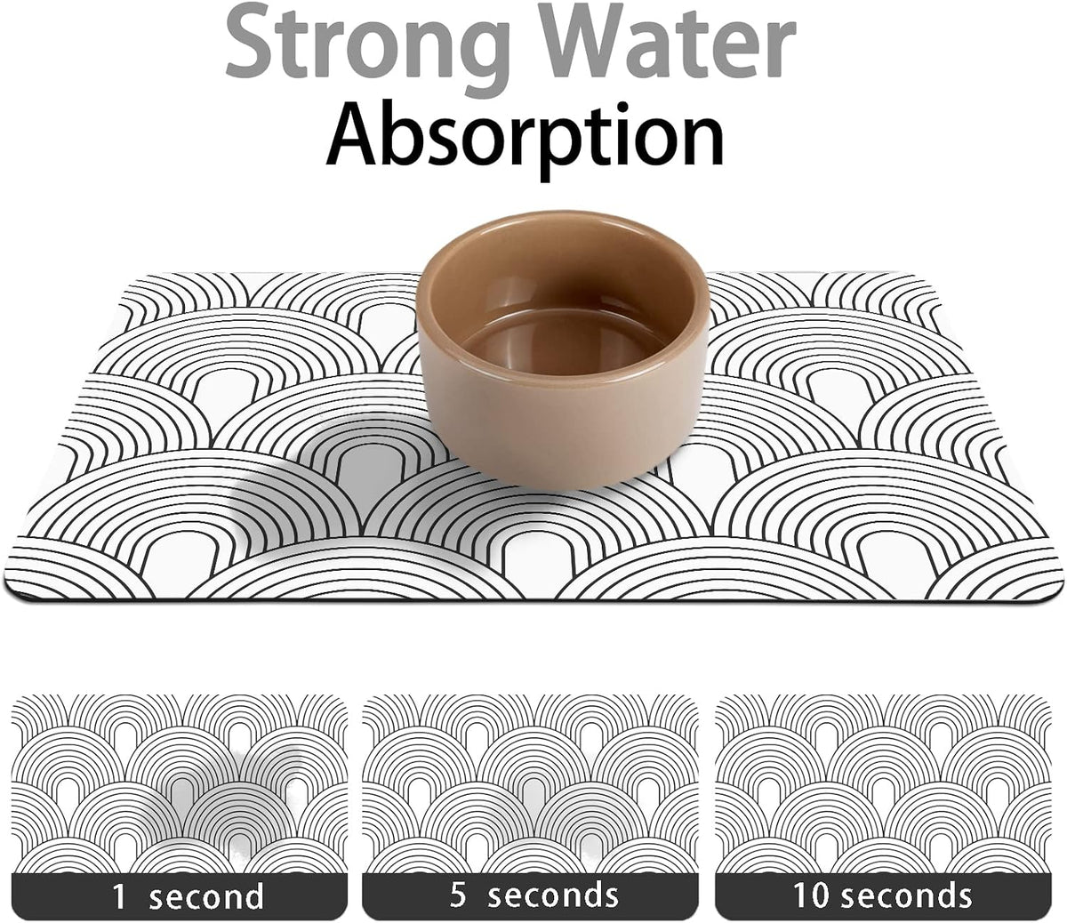 Dog Food Mats for Floors Absorbent, Pet Cat Food Mat - XL(24"×32") / 01-White - image 2