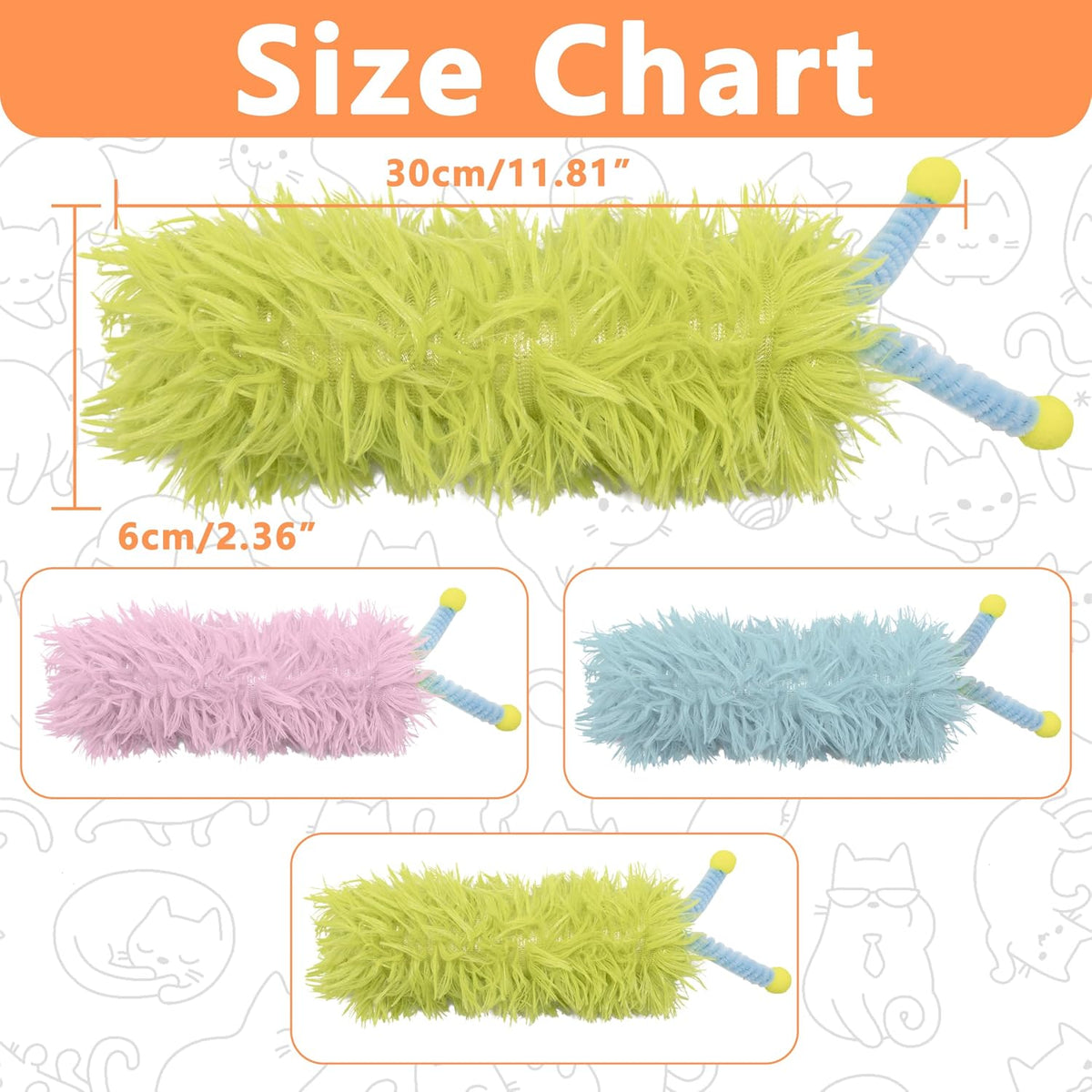 3 Pack Catnip Toys, Soft and Durable Cat Pillows Toys - A-Green+Blue+Pink - image 4