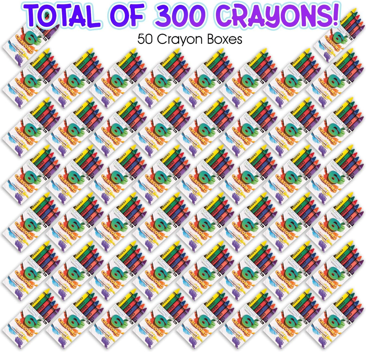 ArtCreativity Bulk Crayon Packs - 50 Set of 6-Packs (300 Ct) - image 2