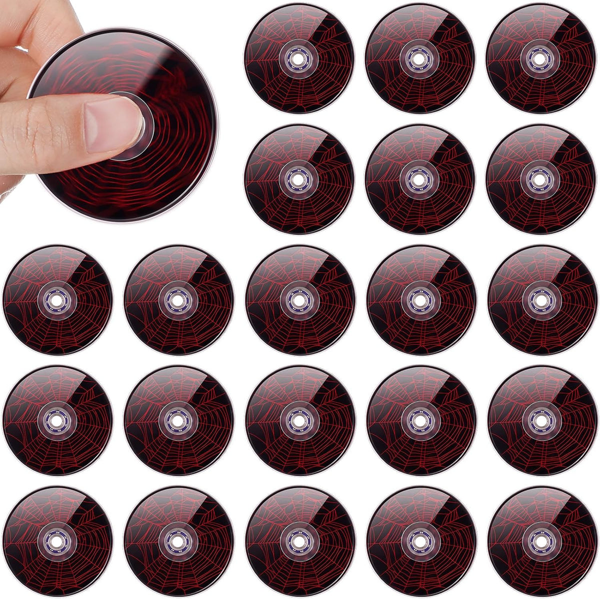 Sotiff 24 baseball fidget spinners, mini acrylic spinners with baseball print - view 4