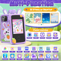Luyiilo Kids Smart Phone Toys for Boys - Rabbit-Purple - image 2