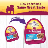 Wellness Petite Entrées Shredded Medley with Braised Lamb, Venison, White Sweet Potatoes & Carrots, 3-Ounce Cup (Pack of 12)