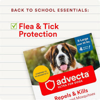 Ultra Flea and Tick Prevention for Dogs - Dog and Puppy Treatment and Control - Mosquito Repellent - XL, Fast Acting Waterproof Topical Drops, 2 Month Supply