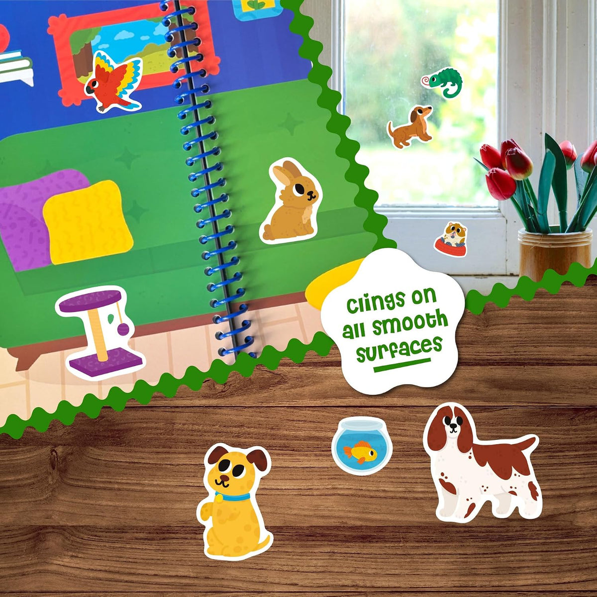 Stick4Ever Jelly Sticker Book, for Kids, Waterproof - Pets - image 3