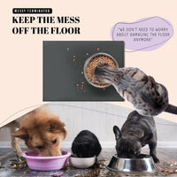 AVERYDAY 32x24 Waterproof Silicone Dog Food Mat - Black / 18" x 10" - image 2