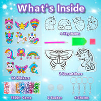 WAHFNG diamond art kit for kids with gem stickers, keychains and suncatchers - view 2