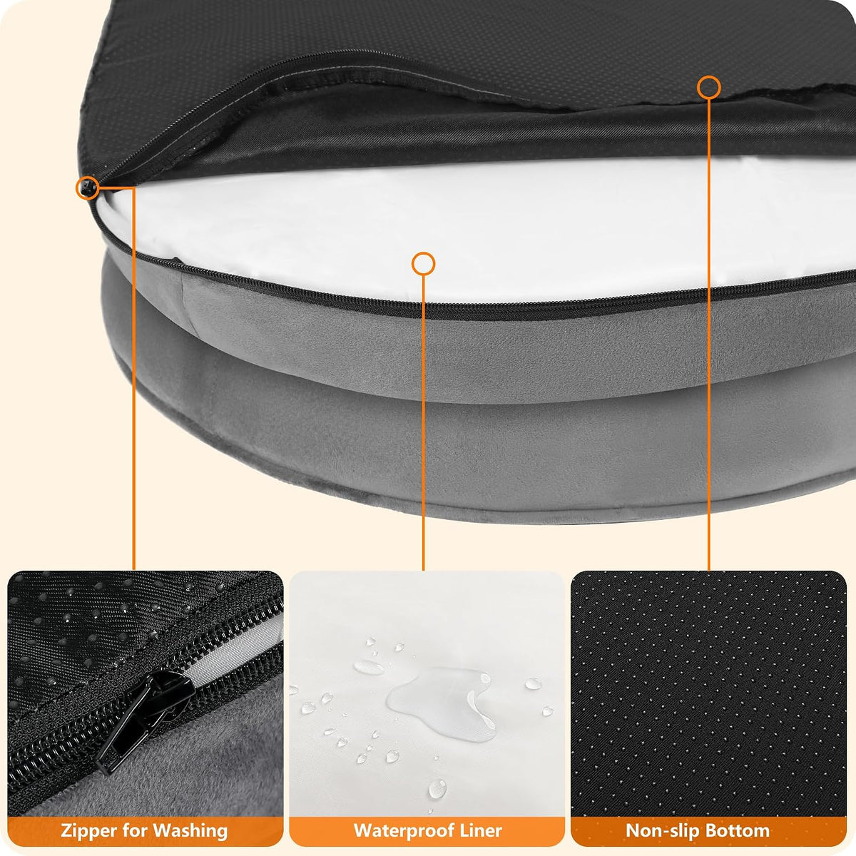 Orthopedic Waterproof Medium Dog Bed Sofa, Gel Memory Foam, 36" – Essentials for Dogs - Dark Grey / Medium(36 x 25.5 x 6 inch) - image 4