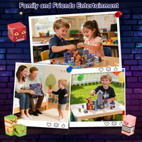 EWED 200 piece forest themed magnetic building blocks with trees, houses and figures - view 25