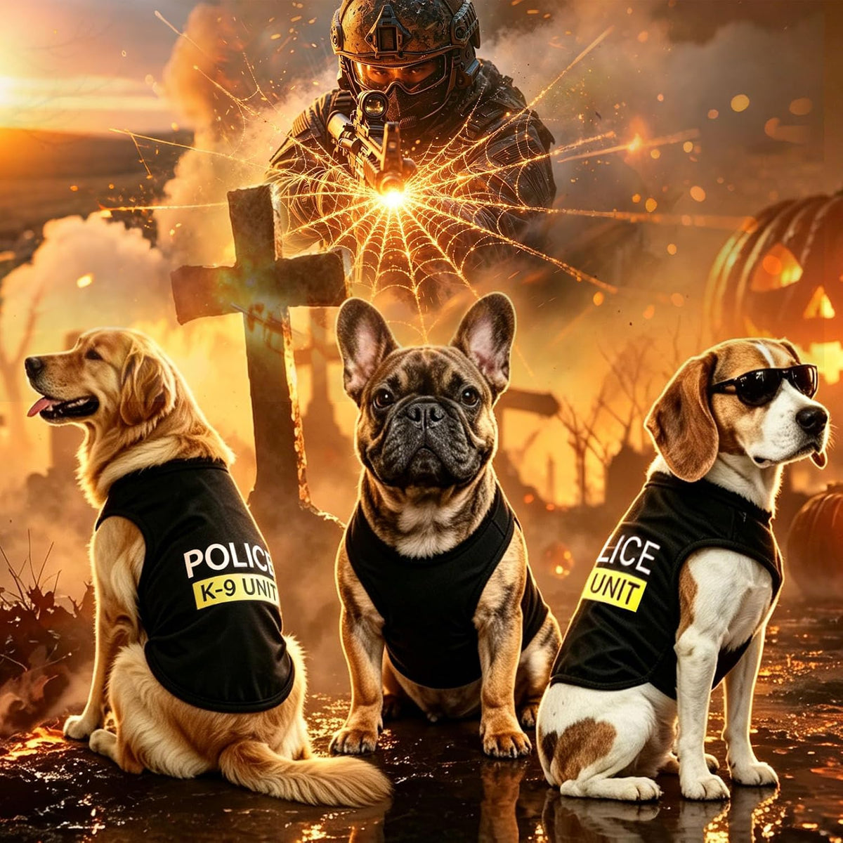 Dog Costumes, K9 Police Shirt - XS-(1~3 lbs) - image 3