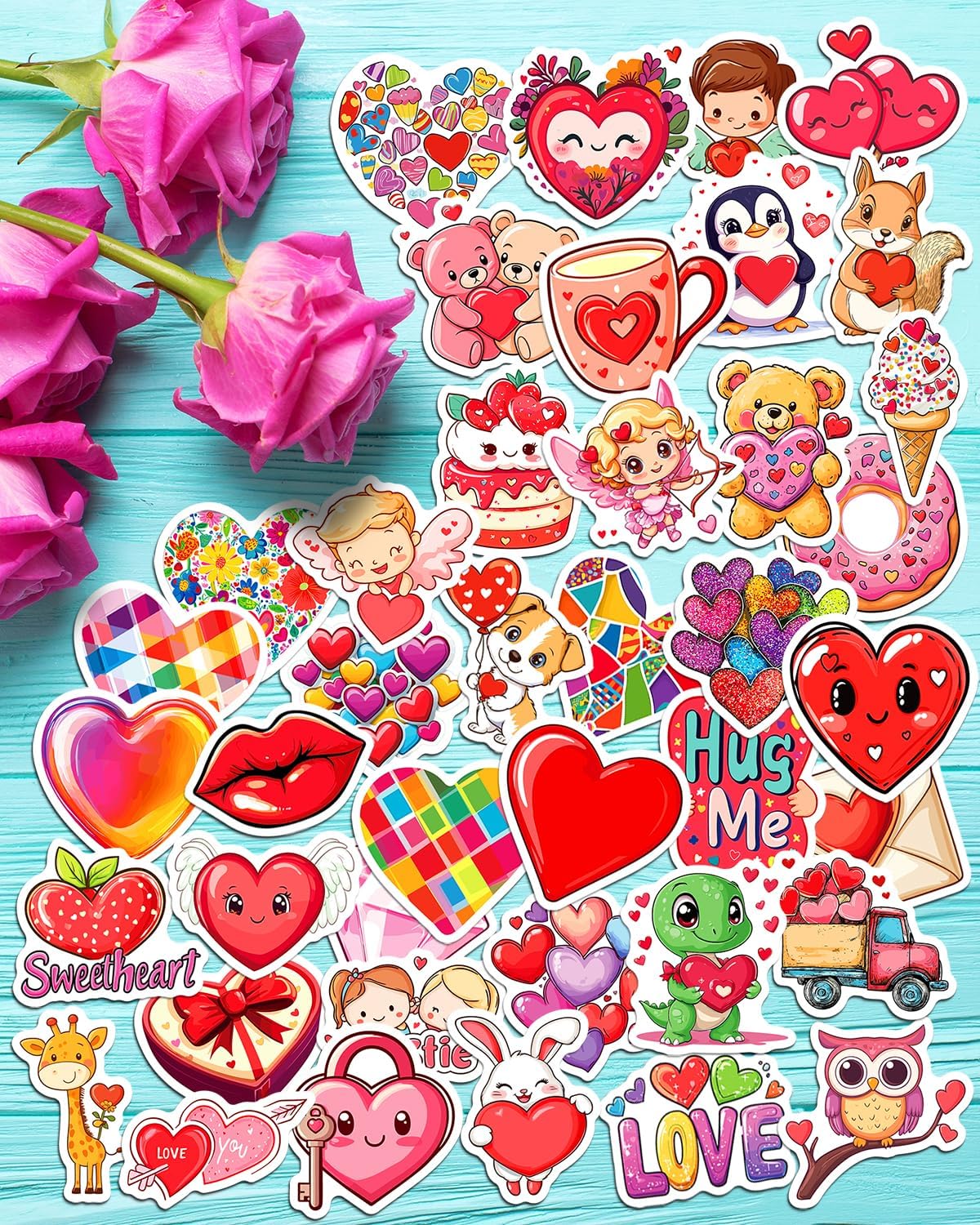 JCFIRE Halloween Stickers for Kids - Valentine 100 Pcs - image 4
