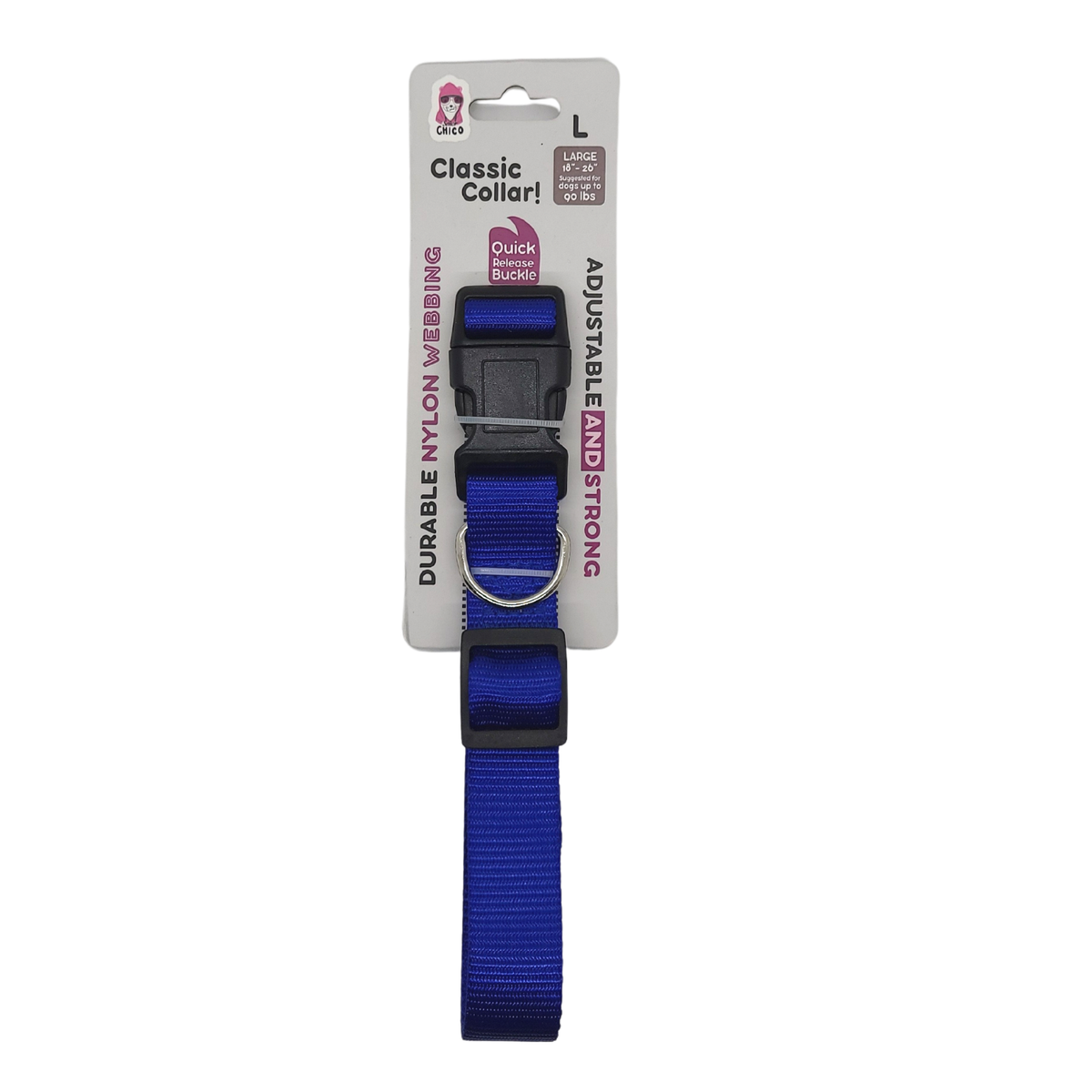 Quick-Release Nylon Dog Collar – Stylish & Durable, Adjustable Fit - BIG FRENCHIES