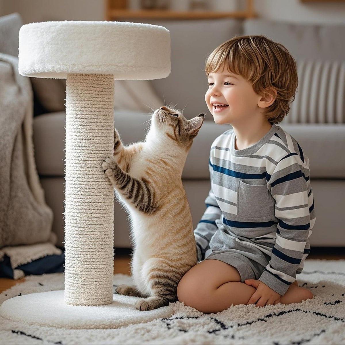 PowerKing Natural Sisal Replacement Scratching Post - 15.7''+15.7''+7.87''+7.87'' (2.67''Thick) / White - image 2