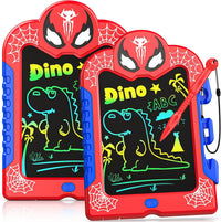 LCD Writing Tablet for Kids: Spidolapse Colorful Doodle Board - Red & Red / 2 PACK