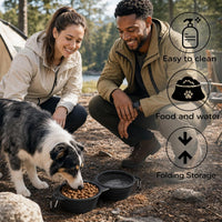 Collapsible Dog Bowls, Small Portable Travel Dog Bowls – Essentials for Dogs - Black - image 2