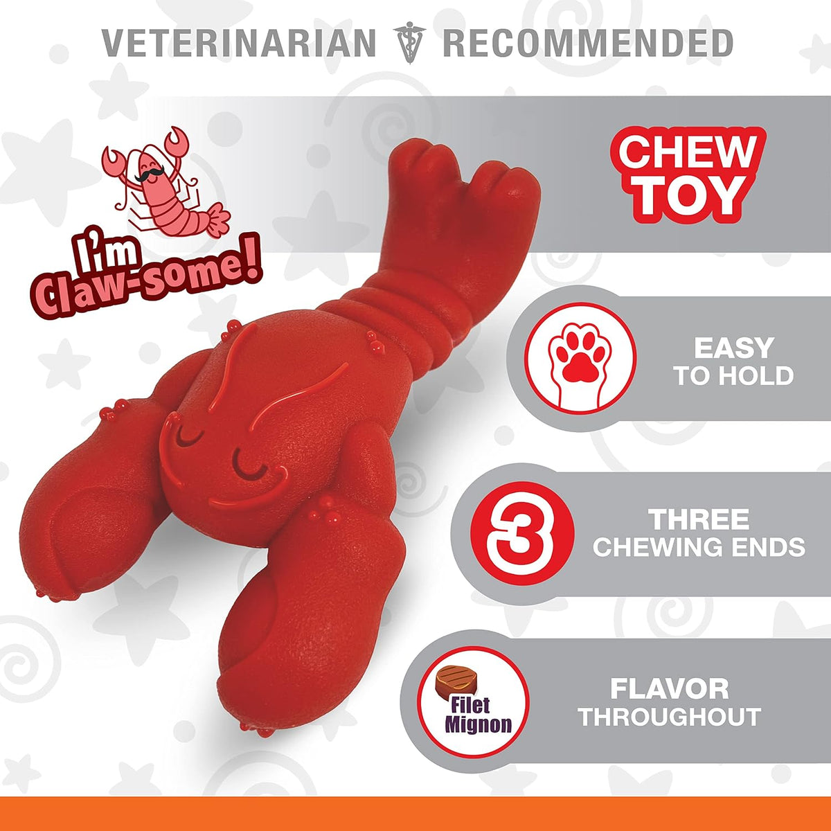 Nylabone Lobster Power Chew Toy for Dogs - Lobster 1 Pack / Small - image 3