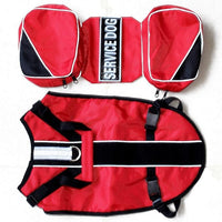 Serijoars Dog Vest Harnesses with Saddlebag Backpack for Camping & Travel - Reflective Hound Hiking Backpack Saddle Bag - Lightweight Vest Harness for Medium & Large Dogs (Red, S)
