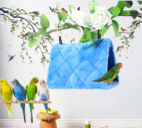 2 Pack Warm Bird Nest House Bed Hanging Hammock Sleeping Bed Plush - Blue and Pink - image 4