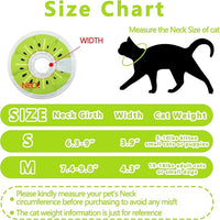 Soft Adjustable Cat Cone Collar, Comfortable Recovery Collar for Cats After Surgery (Kiwifruit, Small)