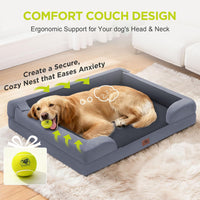Waterproof Orthopedic Dog Bed for Extra Large Sized Dogs – Essentials for Dogs - 48 x 30 x 9 in / Dark Grey - image 4