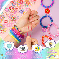 Loom Rubber Band Bracelet Kit, 3000+ 30-Color, Storage Case - Multicolor 10000+ - image 4