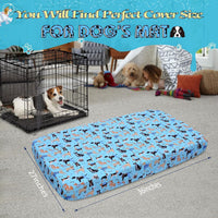 Dog Bed Covers Replacement Washable Elastic Edged 36" x 27" x 6" – Essentials for Dogs - Blue / 36.0"L x 27.0"W x 6.0"Th - image 3