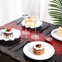 Tudomro 3 Pcs Plastic Happy Birthday Party Tablecloths - Black Red / 6 - image 2