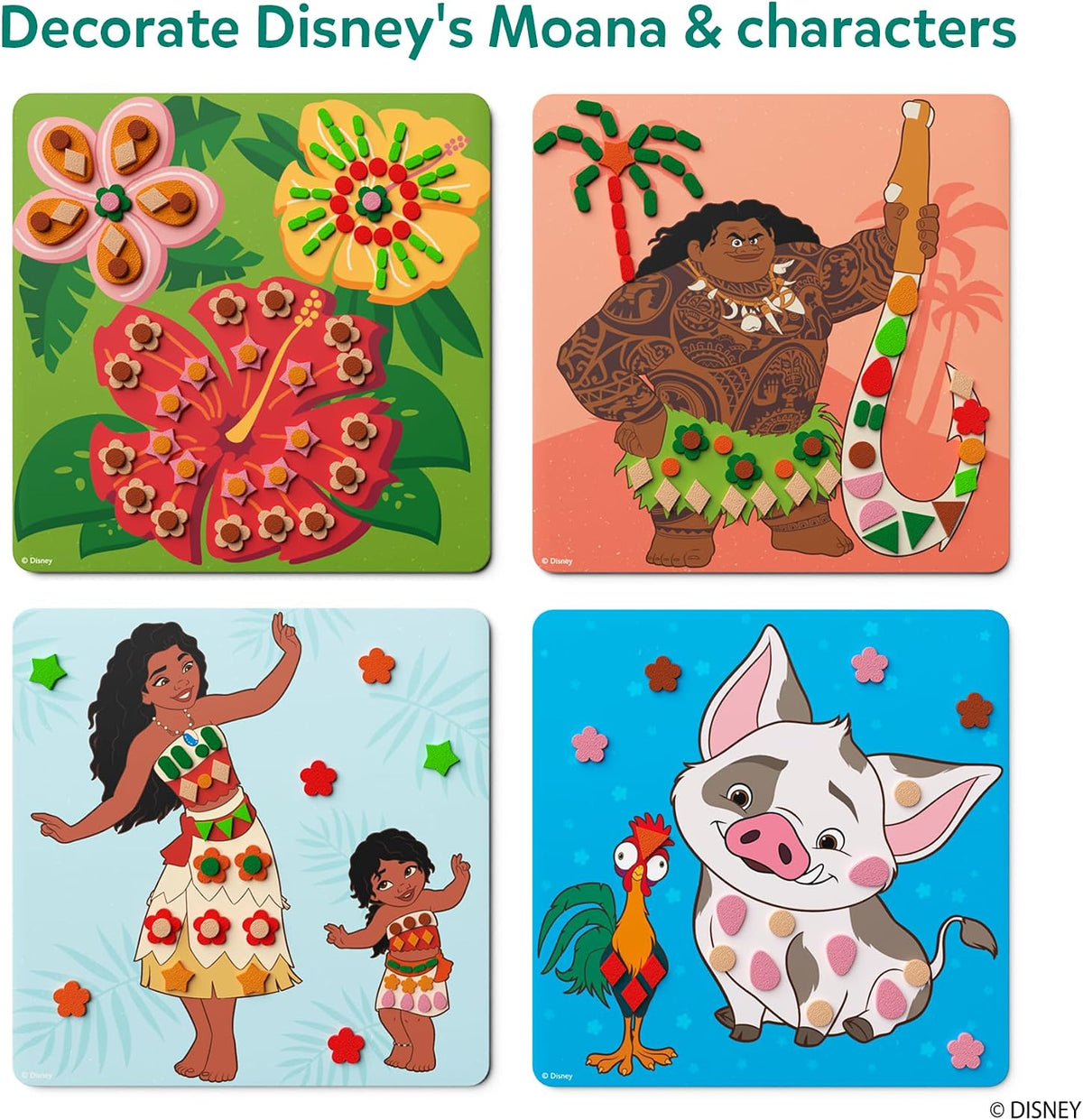 Skillmatics Fun with Foam Sticker Art, Animals, Craft Kit - Disney Moana - image 4