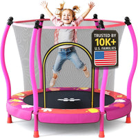 Happin 55’’ Trampoline for kids Safety Enclosure - Pink / Classic