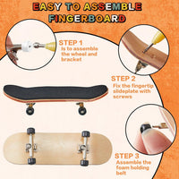 Jexine fingerboard kit with 6 sets of colorful trucks, wheels, screws and screwdrivers - view 12