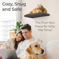 Cat Wall Shelves Set, Indoor & Outdoor by Pryde Pets - Charcoal / 1 Long Cat Climber - image 3