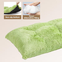 EHEYCIGA Fluffy Dog Crate Bed, Plush Extra Large Dog Pillow - Green / 35 x 23 - image 3