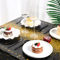 Tudomro 3 Pcs Plastic Happy Birthday Party Tablecloths - Black Gold / 6 - image 3
