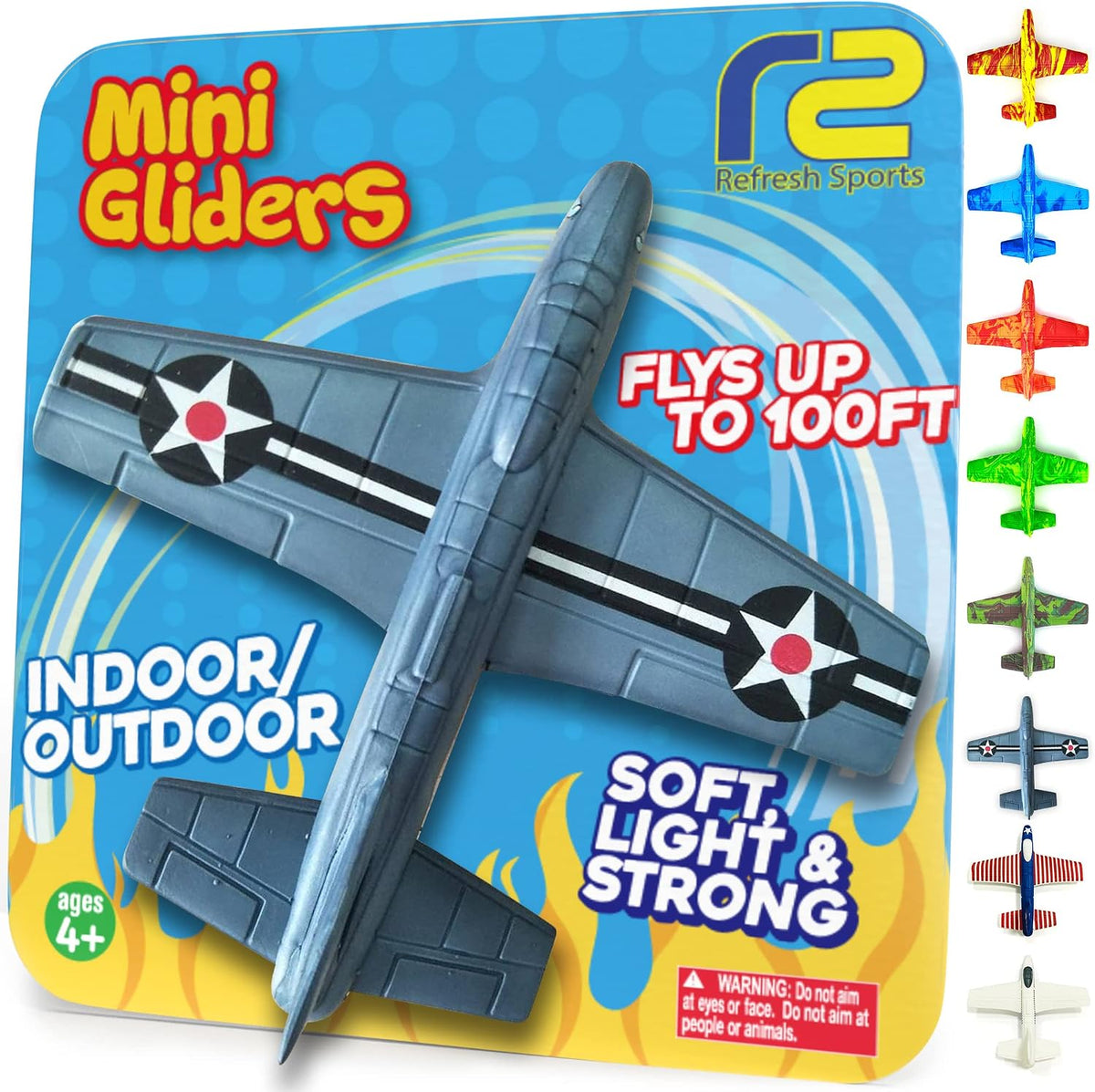 Foam Airplanes - Stocking Stuffers for Kids All Ages 4 5 6 7 8 9 10 Year Old - Best Toy Gift - Boy - Gray
