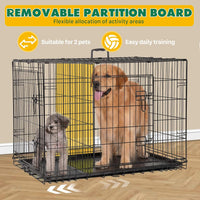 Extra Large Dog Crate 48 Inch Double Door Pet Cage Kennel – Essentials for Dogs - 36.6"L x 22.6"W x 24.2"H / 1P / Double Door - image 4