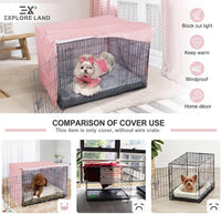 Explore Land Dog Crate Cover - Princess Pink / 42.0"L x 28.0"W x 30.0"H - image 3