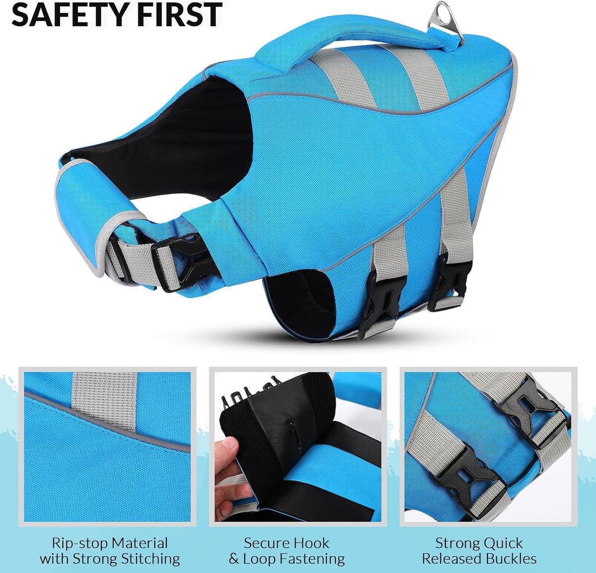 Queenmore XS Dog Life Jacket - Medium / Lake Blue - image 2