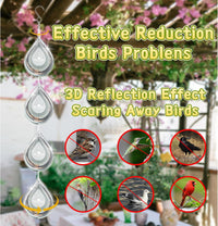 Water Droplets Bird Scare Discs Set-Highly Reflective Double-Sided - Water droplet shape - image 3