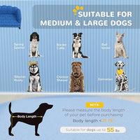 PawHut Velvet Large Dog Couch with Foam Cushion, Soft and Cute Bed with Pearl Design, Sofa for Big and Medium Dogs, Dark Blue