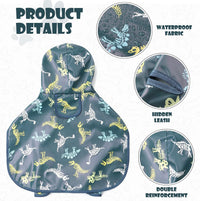 Dog Raincoat for Medium Dogs, Dog Rain Jacket with Clear Hooded - Medium(Label Size:XXL) / Green - image 2